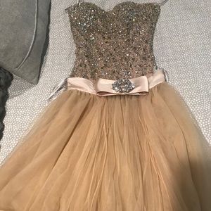 Sherri Hill short strapless 2 piece party dress